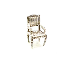 Vintage Sterling Victorian Pattern Armchair For Living Area Miniature Figure - Picture 1 of 7