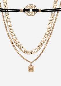 Disturbia Runes Layered Necklace - Gold Women’s Gothic Necklace - Picture 1 of 1