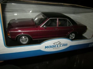 1:18 ModelCar Group Ford Granada MK I rojo oscuro/rojo oscuro negro mate en embalaje original - Imagen 1 de 1
