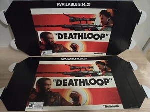 (2) Carteles publicitarios de exhibición de videojuegos Deathloop 19"×9" (lote de 2) - Imagen 1 de 5