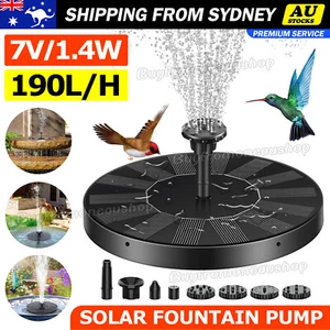 Bird Bath Fountain Solar Powered Water Pump Floating Outdoor Pond Garden Pool AU - Picture 1 of 10