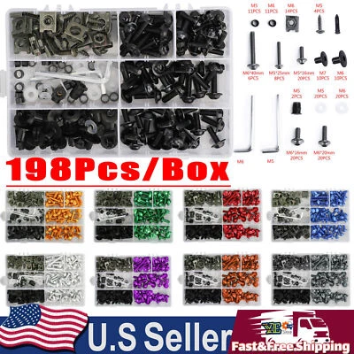 Complete Fairing Bolts Screws Bodywork Kit For Yamaha YZF R6 R1 R3 R25 FZ07 FZ09 - Image 1 of 4