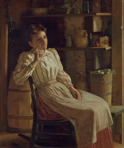 John George Brown : "Meditation" (c.1900-1910) — Giclee Fine Art Print - Picture 1 of 7