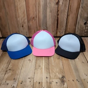 Juego de 3 gorras Trucker azul rosa negro NUEVO - Imagen 1 de 18