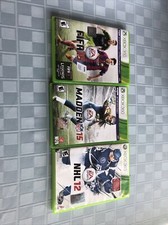 Xbox 360 EA Sports 3 Game Lot - NHL 12, Madden 15 & FIFA 15