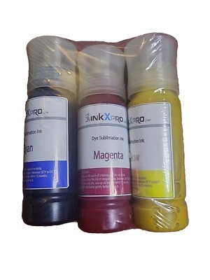 3 Pk INKXPRO 300ml Professional Dye Sublimation Ink for Epson ECOTank Printer - Image 1 of 2