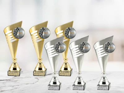 THOST Motorsport Sport Pokal mit Gravur | 31.0 cm | Einzel- oder 3er Set