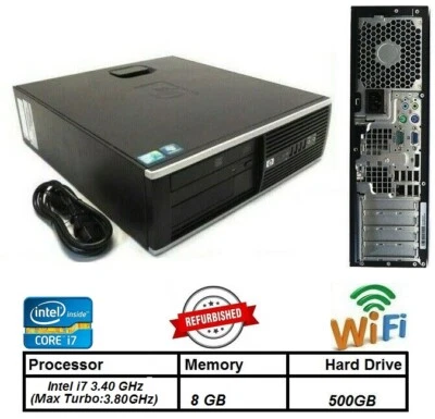 A la venta PC HP RÁPIDO Intel Core i7 3,40 GHz Windows 10 Pro 8 GB RAM 500 GB HDD Wi-Fi Foto 1 de 4