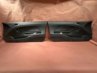 BMW E46 330CI 325CI Front Interior Door Panel Trim Black Pair OEM 84K Miles - Image 1 of 4