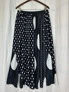 SALE!Authentic Dries Van Noten B & W Polka Dot Skirt W42 Pre-owned Great Cond - Picture 1 of 12