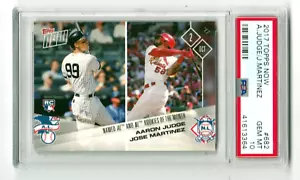 2017 TOPPS NOW BASEBALL CARD #682 AARON JUDGE & JOSE MARTINEZ RC PSA 10 YANKEES - Picture 1 of 5