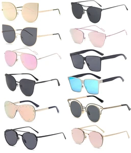 12 PAIRS OF FASHION WHOLESALE SUNGLASSES FOR WOMEN HIGH QUALITY METAL FRAM MIX1 - Picture 1 of 10