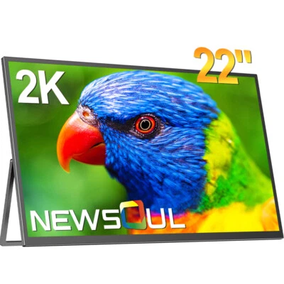 Newsoul 22" 2K Portable Monitor 2560x1440 FreeSync IPS HDR Large Gaming Display
