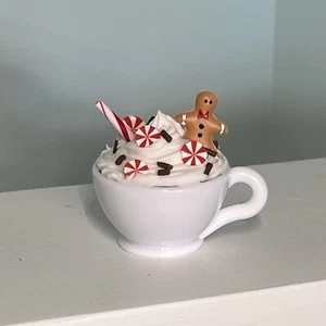 Weihnachten Urlaub heißer Kakao Becher Tasse Pfefferminz Lebkuchen für amerikanische 18" Puppe - Bild 1 von 2