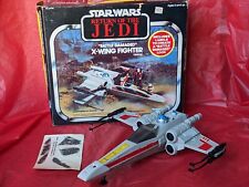 Vintage Star Wars BATTLE DAMAGED X WING FIGHTER w box working Kenner 1978