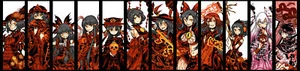 Anime touhou bandage bow chain fan feathers flowers Custom Playmat Mat Pad - Picture 1 of 1