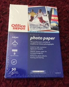 Office Depot Photo Paper High Gloss for InkJet Printers Size 4"X6" 50 Sheets NEW - Picture 1 of 4