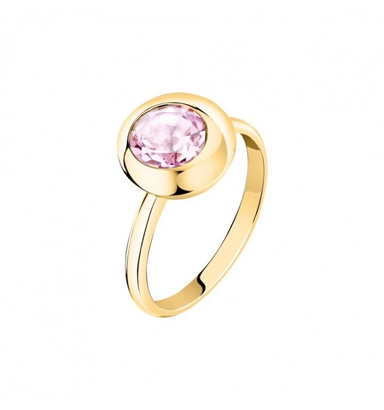 Anello MORELLATO TESORI ETERNI SAXN23 014 Argento Dorato Quarzo Rosa Misura 14 - Immagine 1 di 1