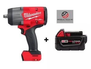 Milwaukee M18 2967-20 FUEL 1/2" High Torque Impact Wrench w/ XC5.0 Ah Battery - Picture 1 of 6