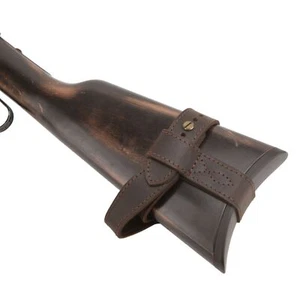 No-drill Leather Rifle Harnessed Gun Butt Holder Holster Shotgun Sling Mount - Picture 1 of 59