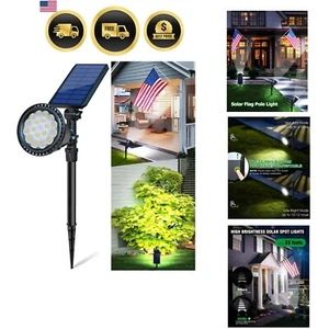 Solar Spot Lights Outdoor Bright Waterproof 18LED Landscape Uplights - Picture 1 of 11