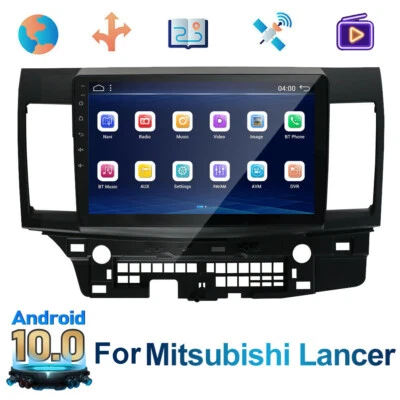 For Mitsubishi Lancer 2010-2016 10.1" Android 10.1 Car Stereo GPS Wifi Radio FM - Image 1 of 4