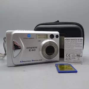 Minolta Digital Camera Dimage E40 4.0MP Silver Tested - Picture 1 of 10