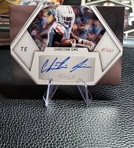 2023 Sage Christian Sims Silver Auto/RC A-CS3 LA RAMS - Picture 1 of 2