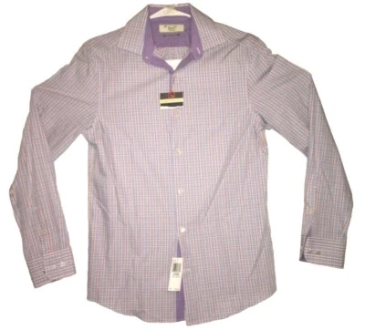 Penguin MunsingWear наследия Slim Fit LS синий камень клетку рубашка 14 1/2 32-33 новый с Ярлыками - Изображение 1 из 4