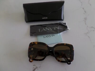 Новый LANVIN LNV626S 234 53 18 140 2 тона коричневый большого размера квадратная рама, Италия $500 - Изображение 1 из 4