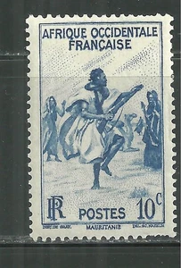 FRENCH WEST AFRICA 36 MNH RIFLE DANCE MAURITANIA - Picture 1 of 1