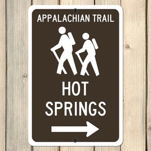 Appalachian Trail Hot Springs Schild Replik Wanderer Backpacker Wandern - Bild 1 von 5