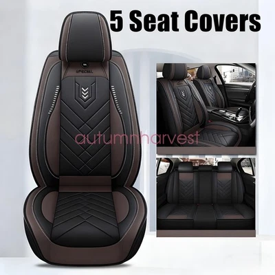 Juego completo de almohadillas traseras delanteras impermeables de PU para Infiniti negras Foto 1 de 4