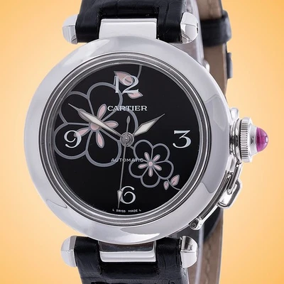 Reloj Cartier Pasha de Cartier C Invierno Flor Automático Acero Inoxidable Damas Foto 1 de 4