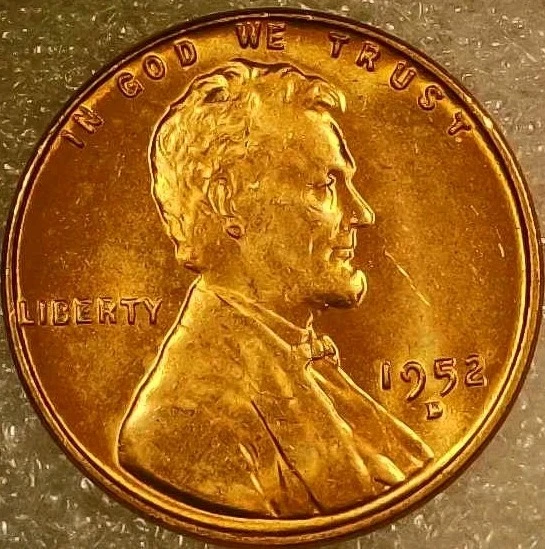 🔥 BRILLIANTLY UNCIRCULATED (RED) 1952-D LINCOLN CENT DDO DDR RPM VARIETY - Image 1 of 4