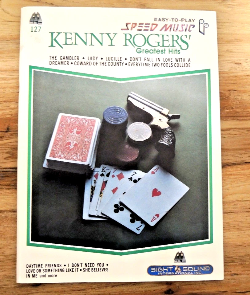 易于播放的速度音乐肯尼·罗杰斯音乐书1音符钢琴风琴吉他声乐 — 第 1/4 张图片