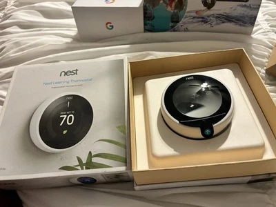 Google Nest 3rd Gen Smart Learning Thermostat - Stainless Steel (T3007ES) - Image 1 of 4