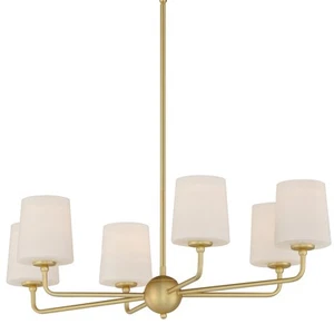 Maxim 12096SW Bristol 6 Light 34"W Chandelier - Brass - Picture 1 of 11