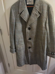 Hickey Freeman Customized FLIGHT Overcoat VTG 70's - Plaid Rare - - Picture 1 of 9