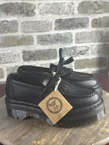 Doc Martens Adrian Quad Mono Vegan Leather Platform Loafers Black Women’s 6 M5 - Picture 1 of 8