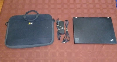 Notebook Lenovo ThinkPad R61 Windows 7 IBM jogos retrô 2007 com bolsa - Imagem 1 de 3