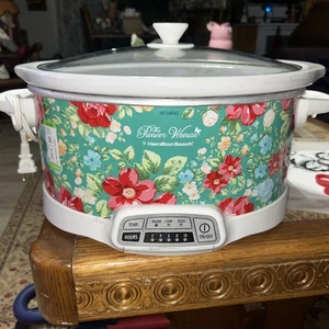 The Pioneer Woman 6 Quart programmierbarer Schongarer Topf selten Vintage - Bild 1 von 4