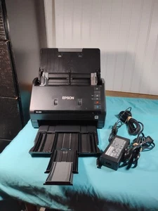 Epson ES-400 Duplex Color Desktop Scanner Model J381A With Cords Tested Works - Afbeelding 1 van 9