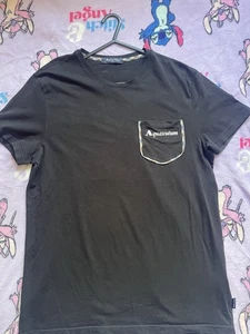 Aquascutum Herren Schwarz Oberteil T-Shirt Shirt Gr. M Kurzarm Rundhals - Bild 1 von 3