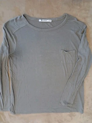 Alexander Wang Longsleeve Lightweight Women’s Size XS Khaki Fro T Pocket Shirt - Image 1 of 3