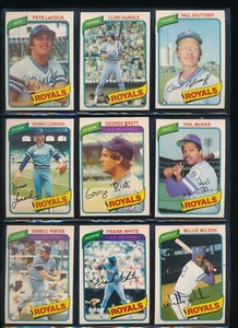 Lot (11) 1980 O-Pee-Chee Royals #235 Brett #202 273 214 104 293 etc (EF55) SWSW6
