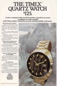 1972 Timex: orologio al quarzo, microcomputer pubblicità stampa vintage - Foto 1 di 1