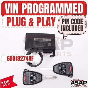 ⛽ VIN PROGRAMMED PLUG & PLAY IMMOBILIZER DODGE DURANGO CHRYSLER ASPEN 68018274AF - Picture 1 of 10