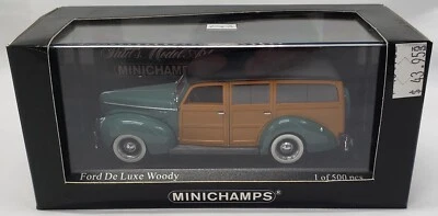 Minichamps 1940 Ford De Luxe Woody Turquesa #1 de 500 Diecast Foto 1 de 4