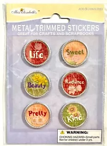 Miss Elizabeth's Metal Life Word Stickers Scrapbooking Card Craft Embellishments - Picture 1 of 1